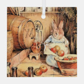 Beatrix Potterによる「Making Apple Cider」 ガラスオーナメント (裏面)