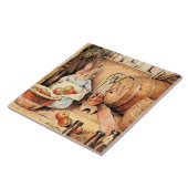 Beatrix Potterによる「Making Apple Cider」 タイル (側面)