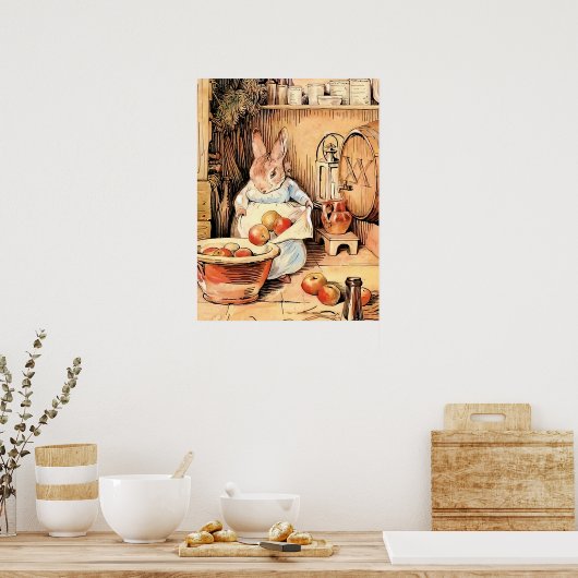 Beatrix Potterによる「Making Apple Cider」 ポスター (キッチン)