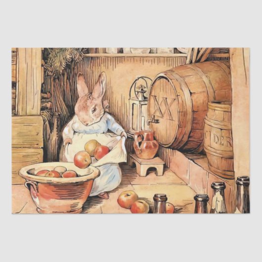 Beatrix Potterによる「Making Apple Cider」 薄葉紙 (正面)