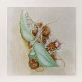 Beatrix Potterの靴にマウスの家族 ジグソーパズル (横)