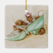 Beatrix Potterの靴にマウスの家族 セラミックオーナメント (裏面)