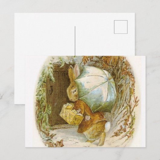 Beatrix Potter – 冬のバニー ポストカード (正面/裏面)