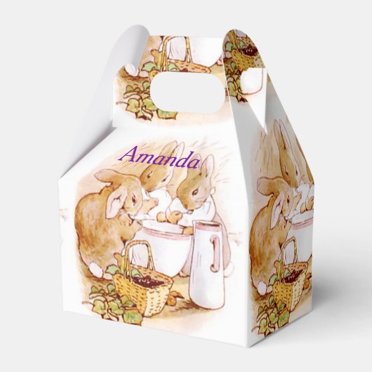 Beatrix Potter、誕生日、イースターバニー、カスタム フェイバーボックス (正面サイド)