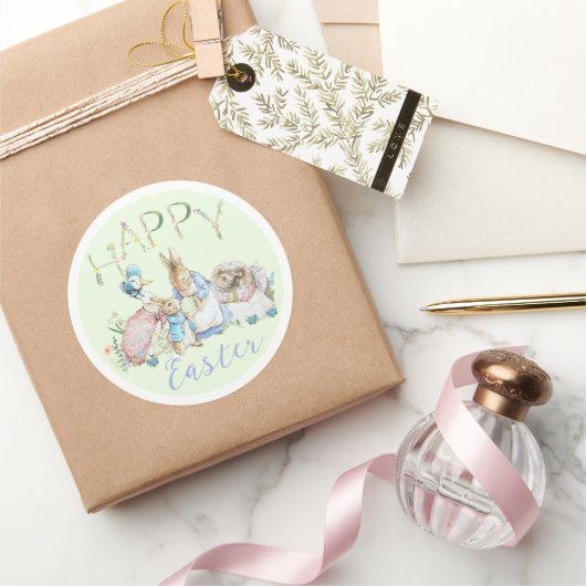 Beatrix Potter Peter the Rabbit Easter Sticker ラウンドシール (ギフト)