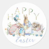 Beatrix Potter Peter the Rabbit Easter Sticker ラウンドシール (正面)