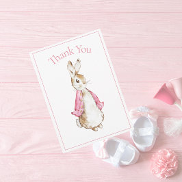 Beatrix Potter Pink Baby Shower サンキューカード