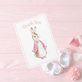 Beatrix Potter Pink Baby Shower サンキューカード