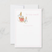 Beatrix Potter Pink Baby Shower サンキューカード (裏面)