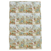 Beatrix Potter Storybook Characters Garden ミディアムペーパーバッグ (正面)