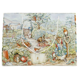 Beatrix Potter Storybook Characters Garden ラージペーパーバッグ