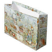 Beatrix Potter Storybook Characters Garden ラージペーパーバッグ (正面アングル)