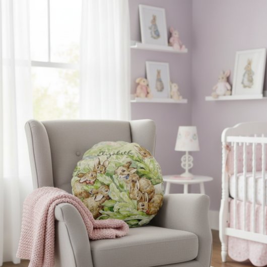 Beatrix Potter Tale of the Flopsy Bunnies ラウンドクッション