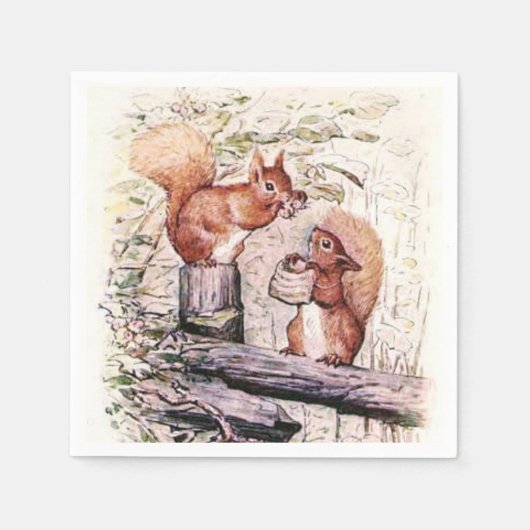 Beatrix Potter The Tale of Squirrel Nutkin スタンダードカクテルナプキン (正面)