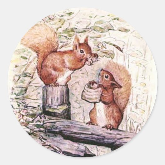 Beatrix Potter The Tale of Squirrel Nutkin ラウンドシール (正面)
