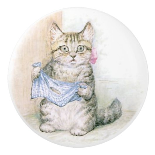 Beatrix Potter、Tom Kittenセラミックノブ セラミックノブ (正面)