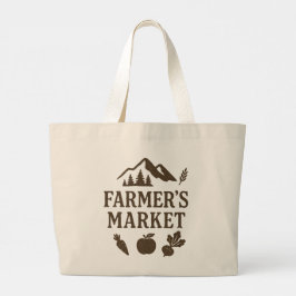 Beats Carrot Apple Farmers Market ラージトートバッグ