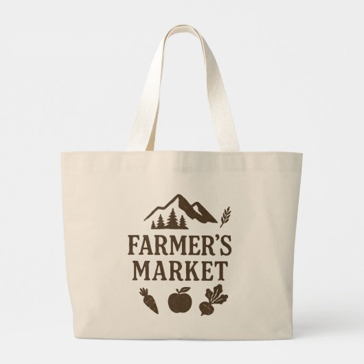Beats Carrot Apple Farmers Market ラージトートバッグ (裏面)