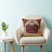 Beatuifulブラウンのパグの枕 クッション (椅子)