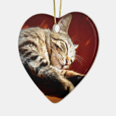 Beau chat tigré セラミックオーナメント (左)