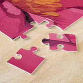 Beau portrait cyberpunk en nuance de roses ジグソーパズル (側面)