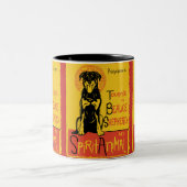 Beauceronかわいい犬のコーヒー・マグ ツートーンマグカップ (中央)