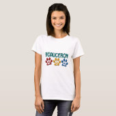 BEAUCERONのお母さんの足のプリント Tシャツ (正面フル)