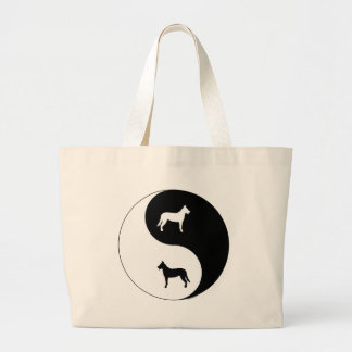 Beauceronの陰陽 ラージトートバッグ