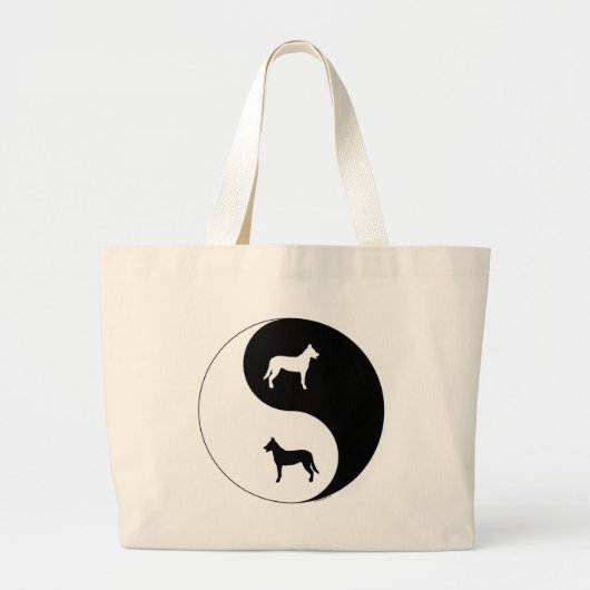 Beauceronの陰陽 ラージトートバッグ (正面)