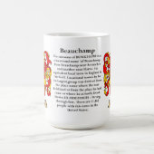 Beauchamp、起源、意味および頂上 コーヒーマグカップ (中央)