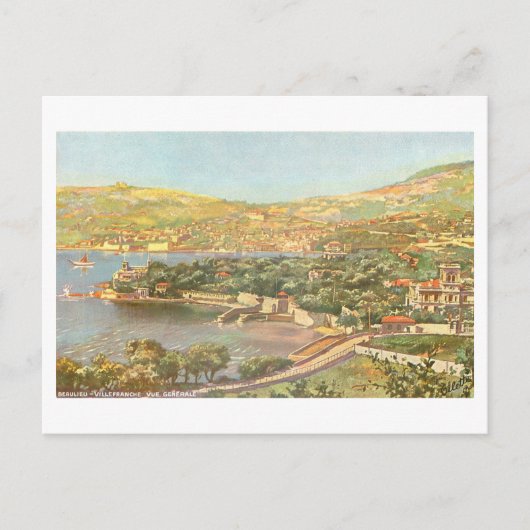 Beaulieu-Villefranche France Vintage Postcard ポストカード (正面)