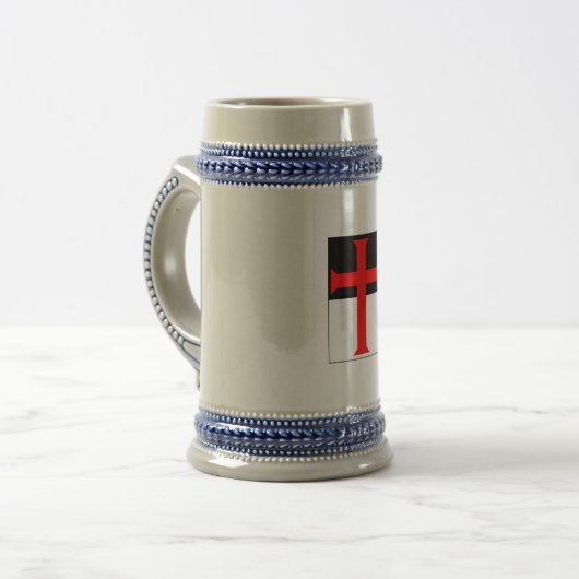 Beausantのマグ及びジョッキのTemplarの十字 ビールジョッキ (正面左)