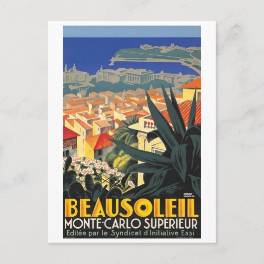 Beausoleil，フランス， riviera，ヴィンフランスのテージ旅行 ポストカード (正面)