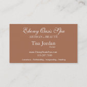 Beautéのサロン日のスパのマッサージのセラピーのアロマセラピー 名刺 (裏面)