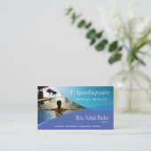 Beautéのサロン日のスパのマッサージのセラピーのアロマセラピー 名刺 (スタンド正面)