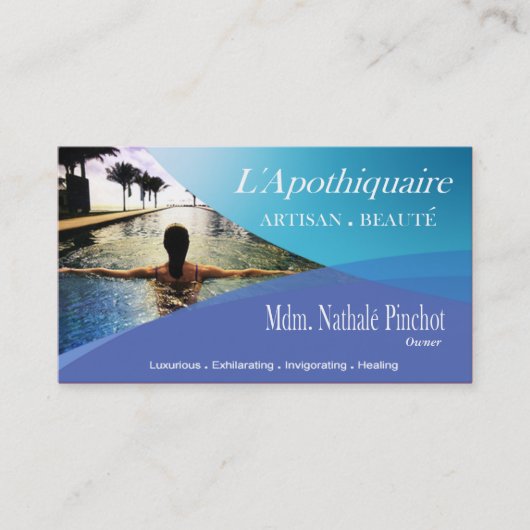 Beautéのサロン日のスパのマッサージのセラピーのアロマセラピー 名刺 (正面)