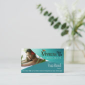 Beautéのサロン日のスパのマッサージのセラピーのアロマセラピー 名刺 (スタンド正面)