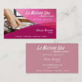 Beautéのサロン日のスパのマッサージのセラピーのアロマセラピー 名刺 (正面/裏面)