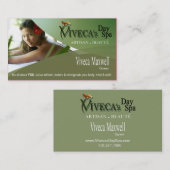 Beautéのサロン日のスパのマッサージのセラピーのアロマセラピー 名刺 (正面/裏面)