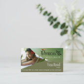 Beautéのサロン日のスパのマッサージのセラピーのアロマセラピー 名刺 (スタンド正面)