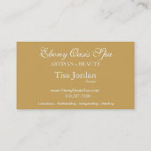 Beautéのサロン日のスパのマッサージのセラピーのアロマセラピー 名刺 (裏面)