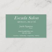 Beautéのサロン日のスパのマッサージのセラピーのアロマセラピー 名刺 (裏面)