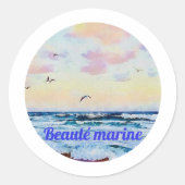 Beauté amrine-aquarelle ラウンドシール (正面)