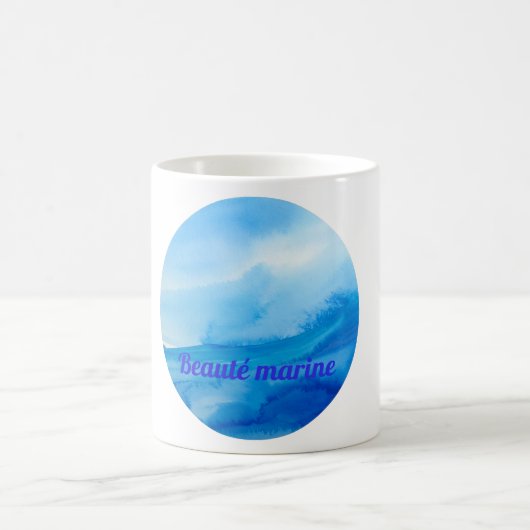 Beauté marine vague コーヒーマグカップ (中央)