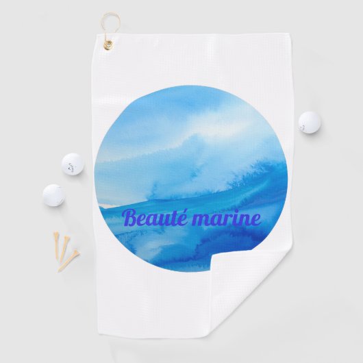 Beauté marine vague ゴルフタオル (インサイチュ)