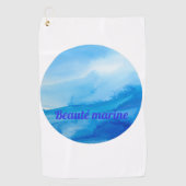 Beauté marine vague ゴルフタオル (正面)