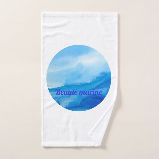 Beauté marine vague バスタオルセット (ハンドタオル)