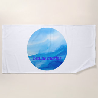 Beauté marine vague ビーチタオル