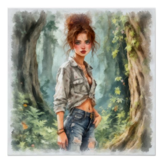 Beauté sauvage en forêt. ポスター (正面)