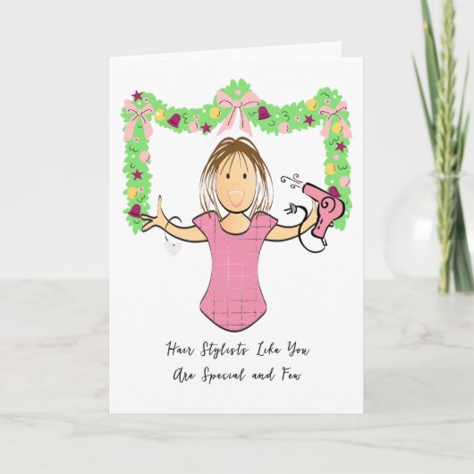 Beautician Cartoon Funny Thank You from Customer カード (正面)